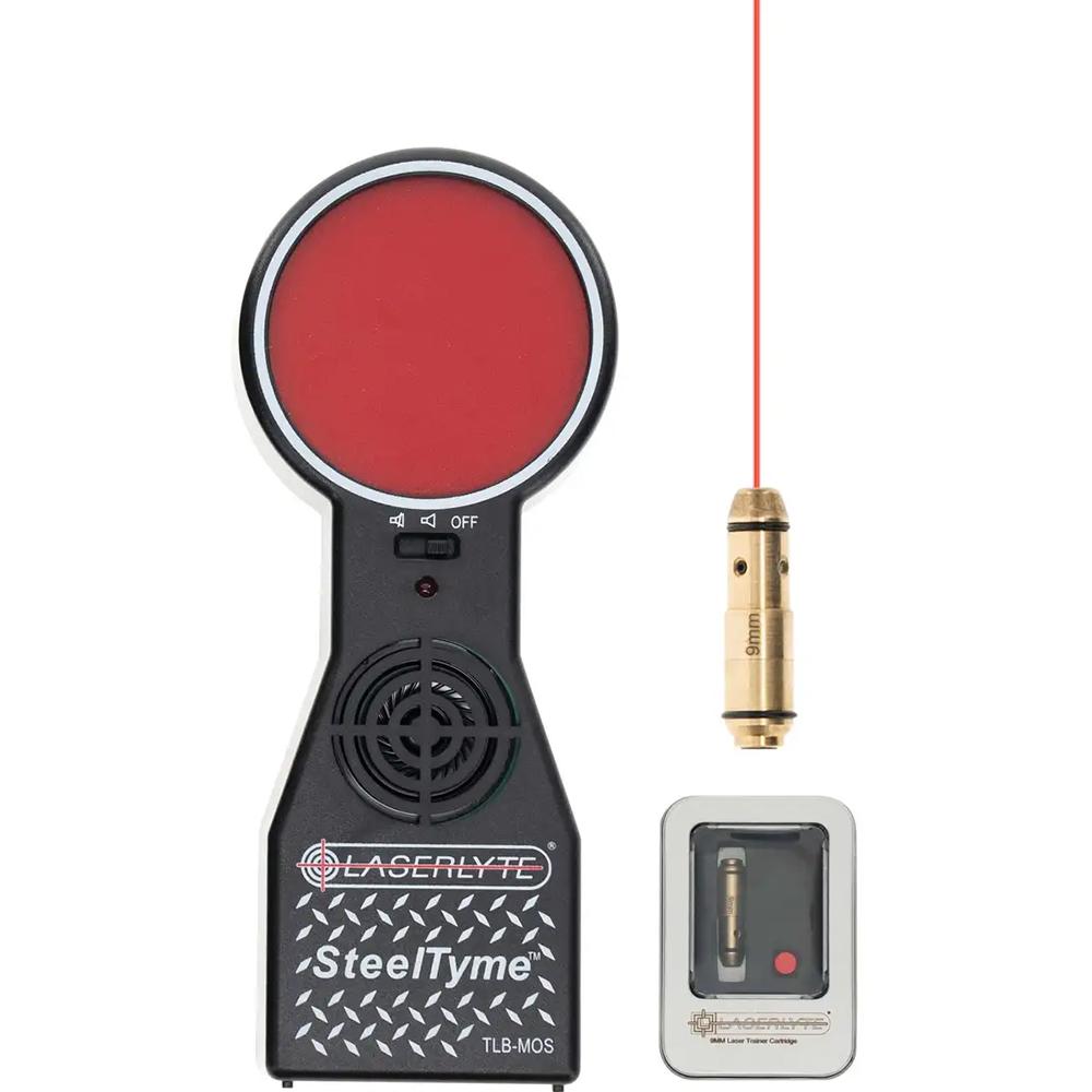 LaserLyte Steel Tyme Laser Cartridge Kit, 9MM Laser, Target, Black and Red 1215345