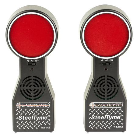 LaserLyte SteelTyme Laser Training Target 2 Pack, Compatible with LaserLyte Training Lasers, Black and Red 1231433
