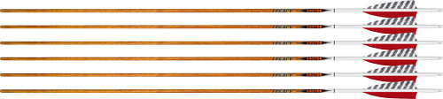 EASTON ARROW 6.5 CARBON LEGACY 500 4" FEATHER LEFT HELI. 6PK