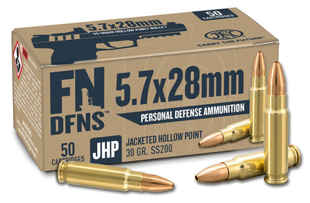 FN 5.7x28mm Personal Defense 30gr JHP Ammo