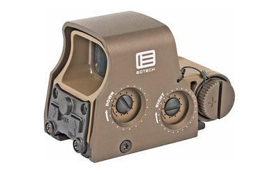 EOTECH Tactical, Holographic, Non-Night Vision Compatible Sight, Red Reticle, 68 MOA Ring with 1 MOA Dot, Tan, Rear Buttons, Includes CR123 Battery XPS2-0TAN