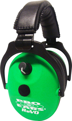 PRO EARS REVO EAR MUFF ELECTRONIC NEON GREEN!