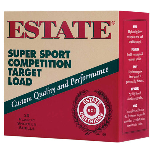 Estate Cartridge Super Sport Competition Target 20 Gauge 2 3/4" 7/8 oz #8 Shot