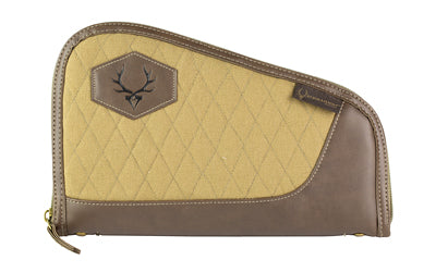 Evolution Outdoor President Series, Pistol Case, Fits Most Handguns Up to 12", Cotton Duck Canvas and Brown Fleece Lining Construction, Brown 44377-EV