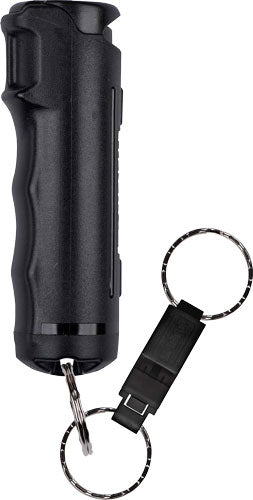 SABRE PEPPER GEL SPRAY W/QUICK RELEASE WHISTLE FLIP TOP BLACK