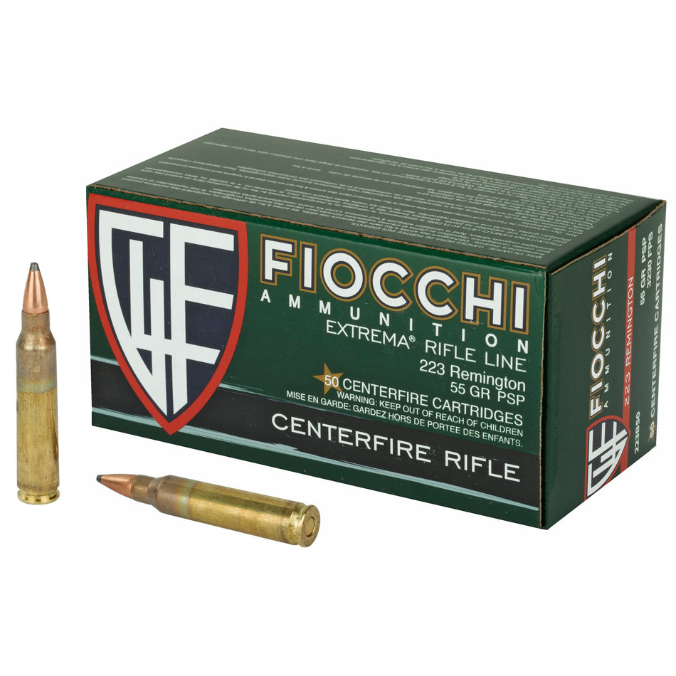 Fiocchi .223 Remington Field Dynamics 55gr JSP Ammo