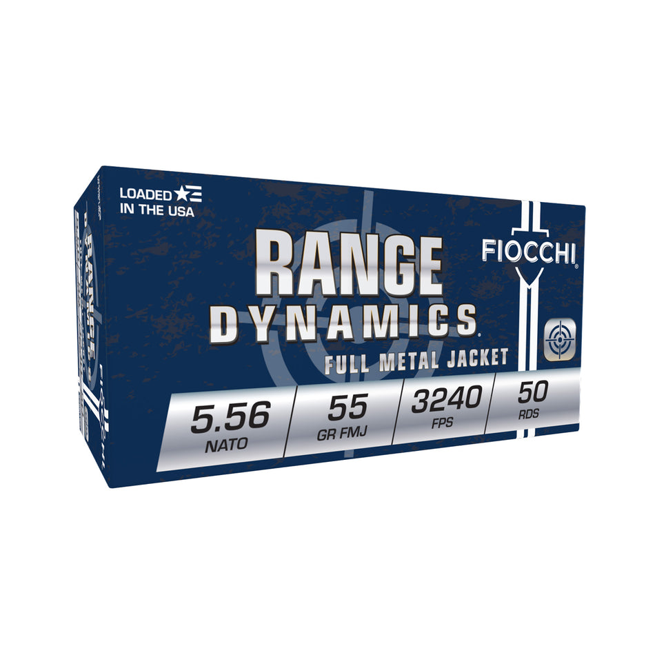 Fiocchi 5.56x45mm NATO Range Dynamics M193 55gr FMJ Ammo
