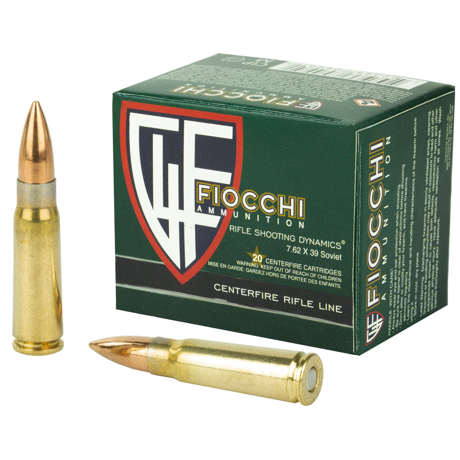 Fiocchi 7.62x39mm Training Dynamics 124gr FMJ Ammo