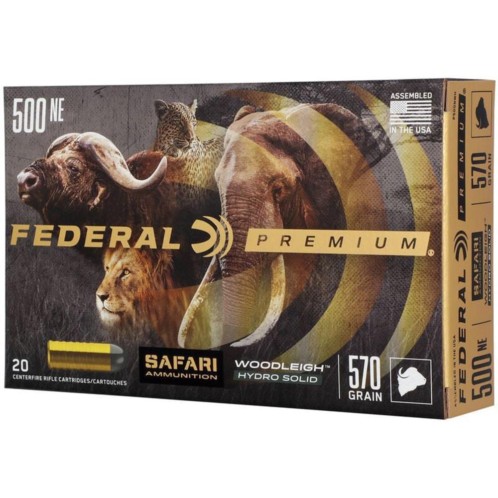 Federal .500 Nitro Express Safari Cape-Shok 570gr Woodleigh Hydro Solid Ammo