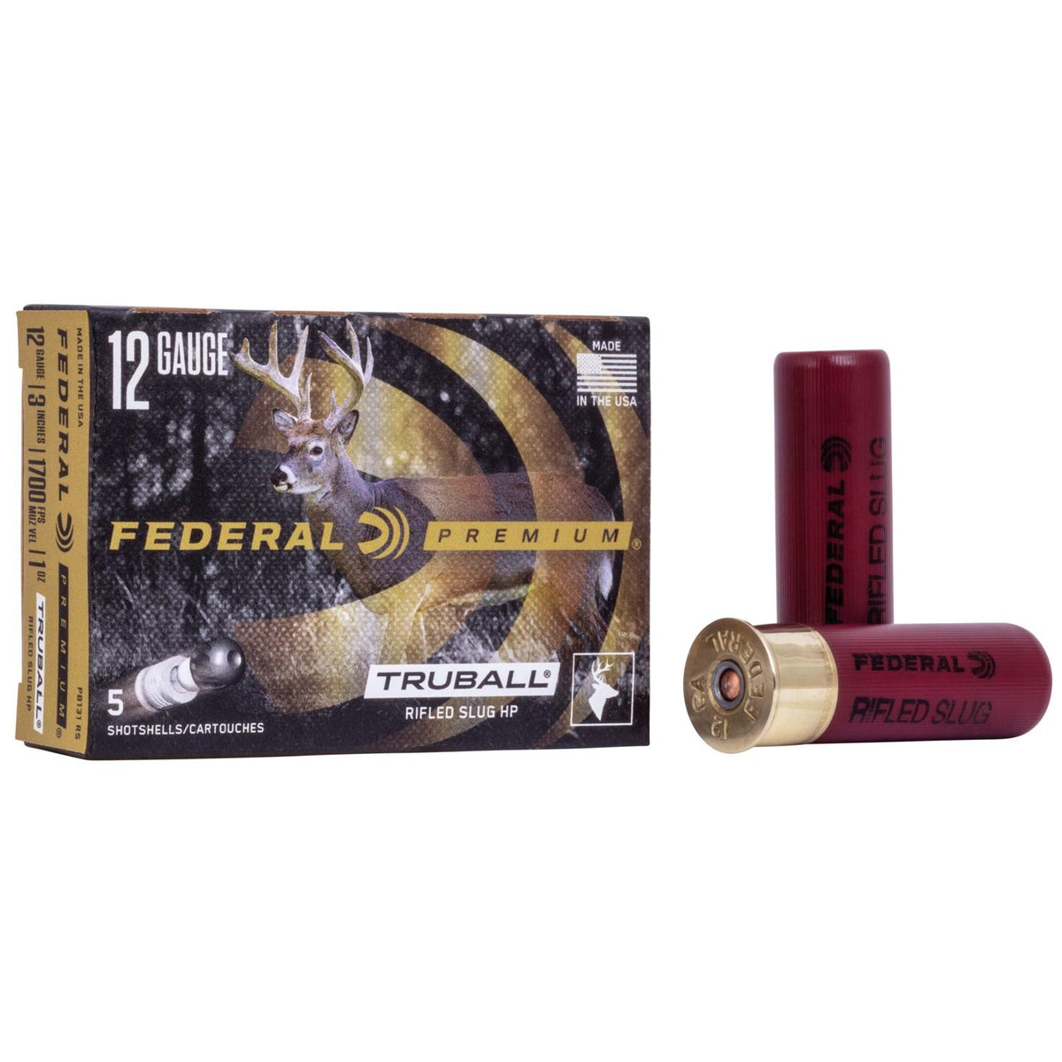 FEDERAL PREMIUM VITAL-SHOK RIFLED SLUGS 12GA 3"MAX 1OZ TRUBALL HP