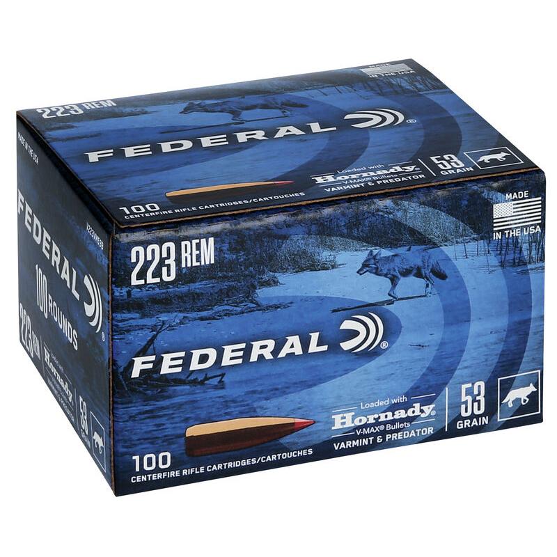 Federal .223 Remington Varmint & Predator 53gr PolyTip Ammo
