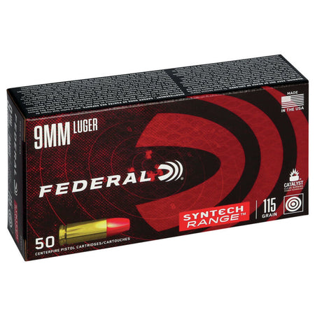 Federal 9mm Luger / Parabellum Syntech Range 115gr Solid Ammo