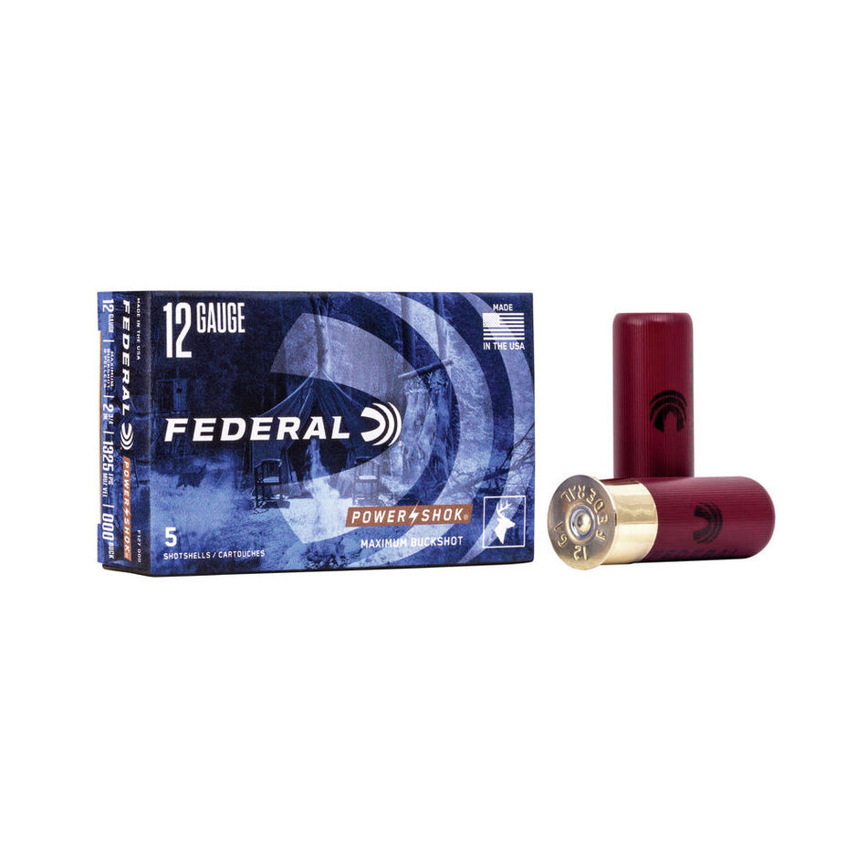 Federal Power-Shok Magnum 12 Gauge 2 3/4'' #000 Buckshot