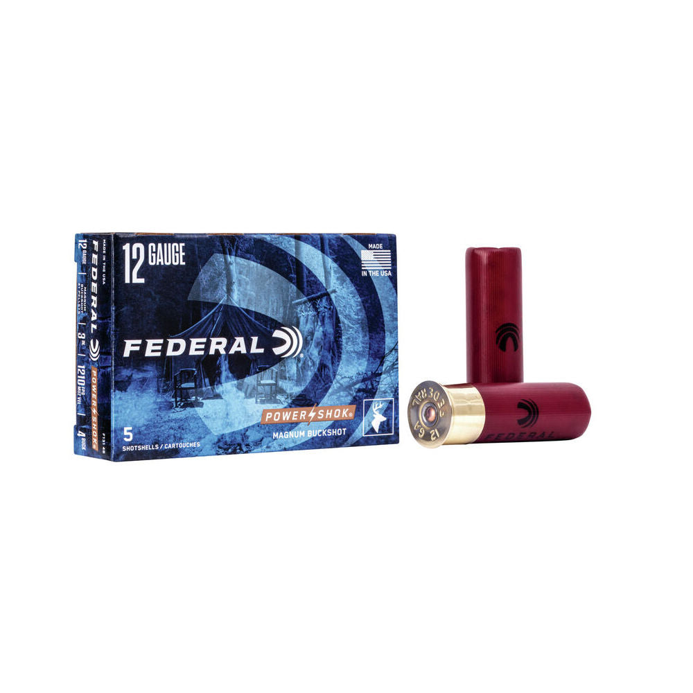 Federal Power-Shok Magnum 12 Gauge 3" 1 15/16 oz #4 Buckshot