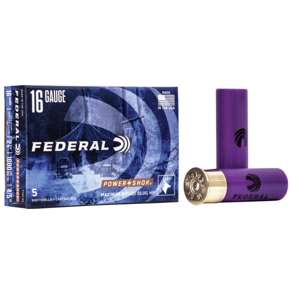Federal Power-Shok 16 Gauge 2 3/4" 7/8 oz Rifled Slug