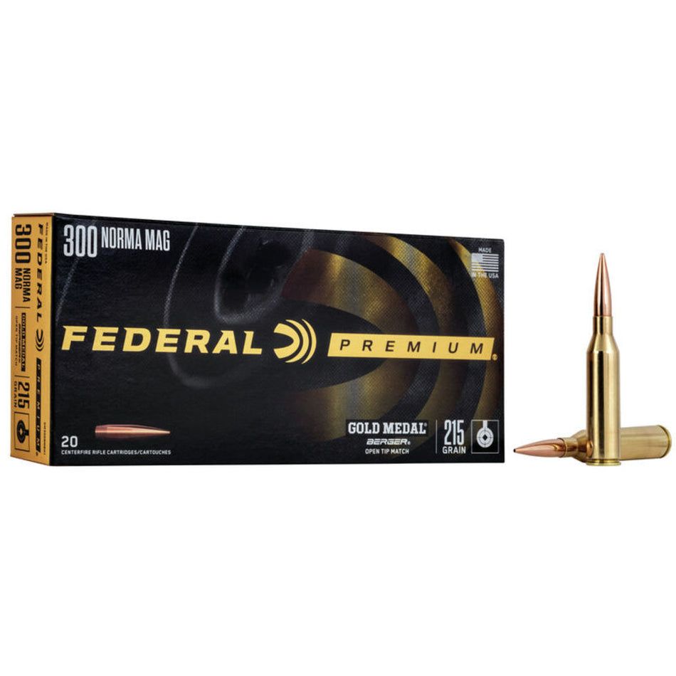 Federal .300 Norma Mag Premium Gold Medal 215gr OTM Ammo