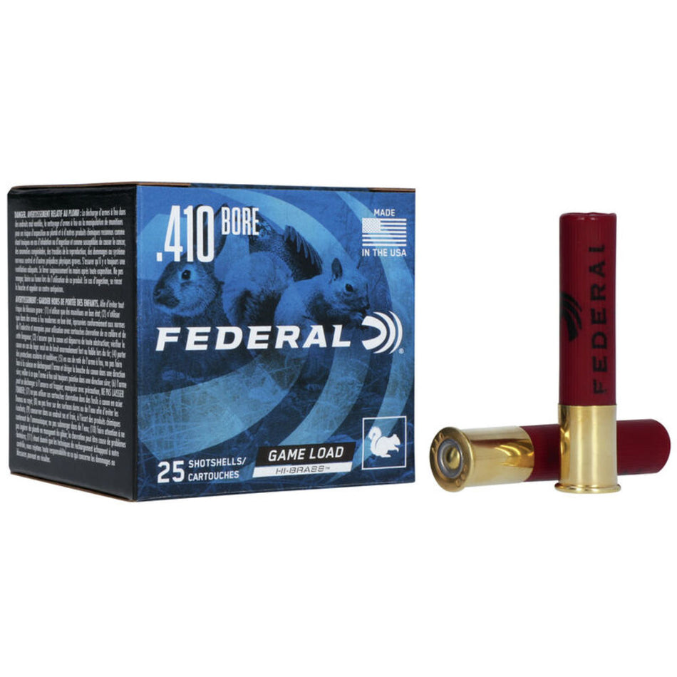 Federal Game-Shok Game Load Lead ShotUpland High Brass .410 Bore 2.5 in 1/2 oz #6