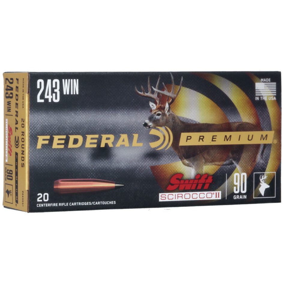 Federal .243 Winchester Swift Scirocco II 90gr PolyTip Ammo