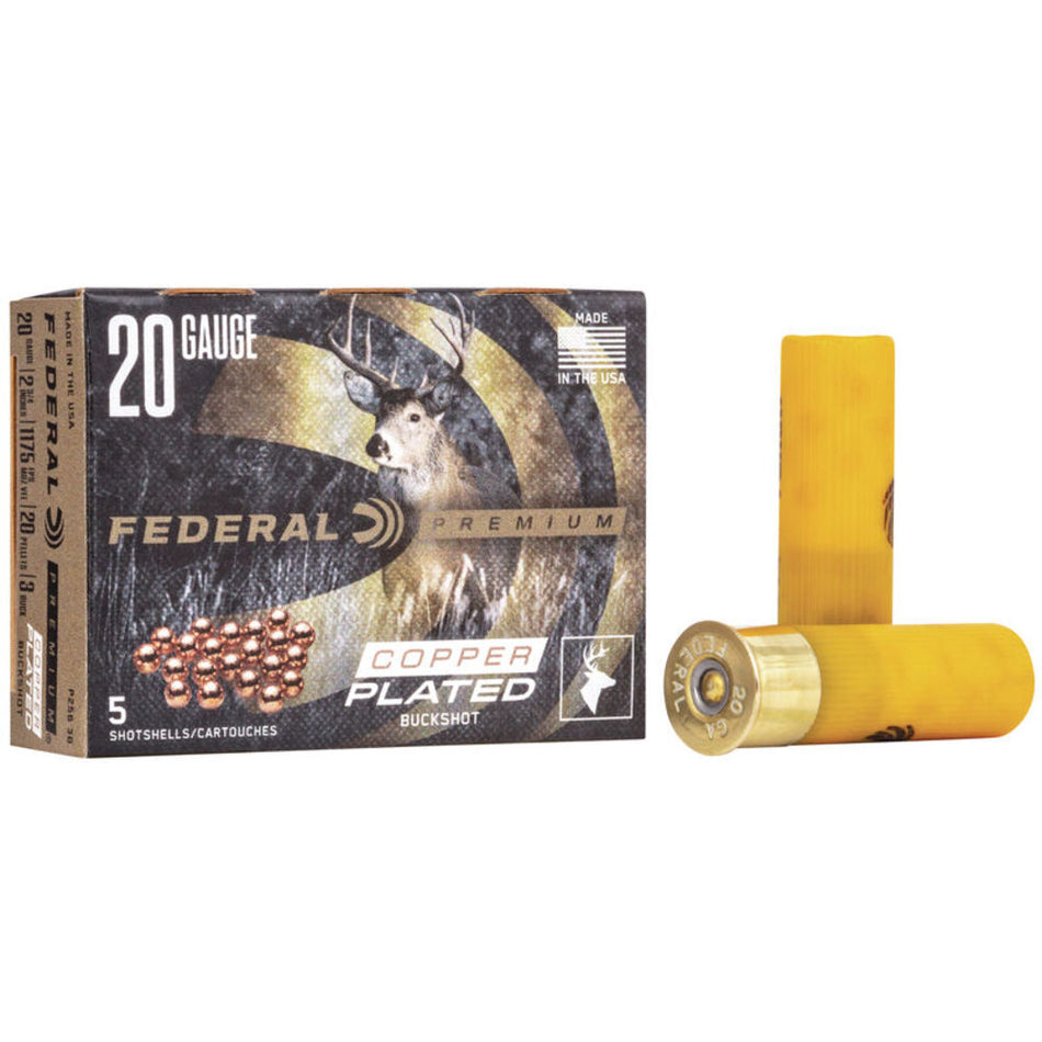 Federal Magnum 20 Gauge 2 3/4" 1 1/8 oz #3 Buckshot