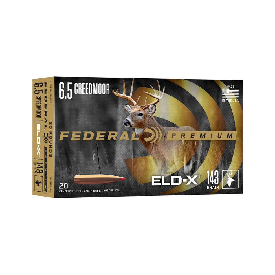 Federal 6.5mm Creedmoor Premium ELD-X 143gr PolyTip Ammo