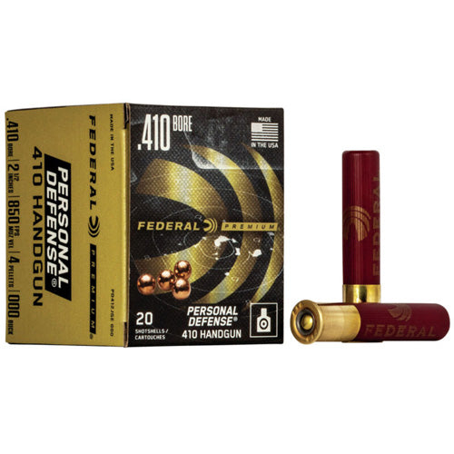 Federal Premium Personal Defense 410 Handgun 4 Pellets .410 Bore 2.5 in 2/3 oz 000 Buck