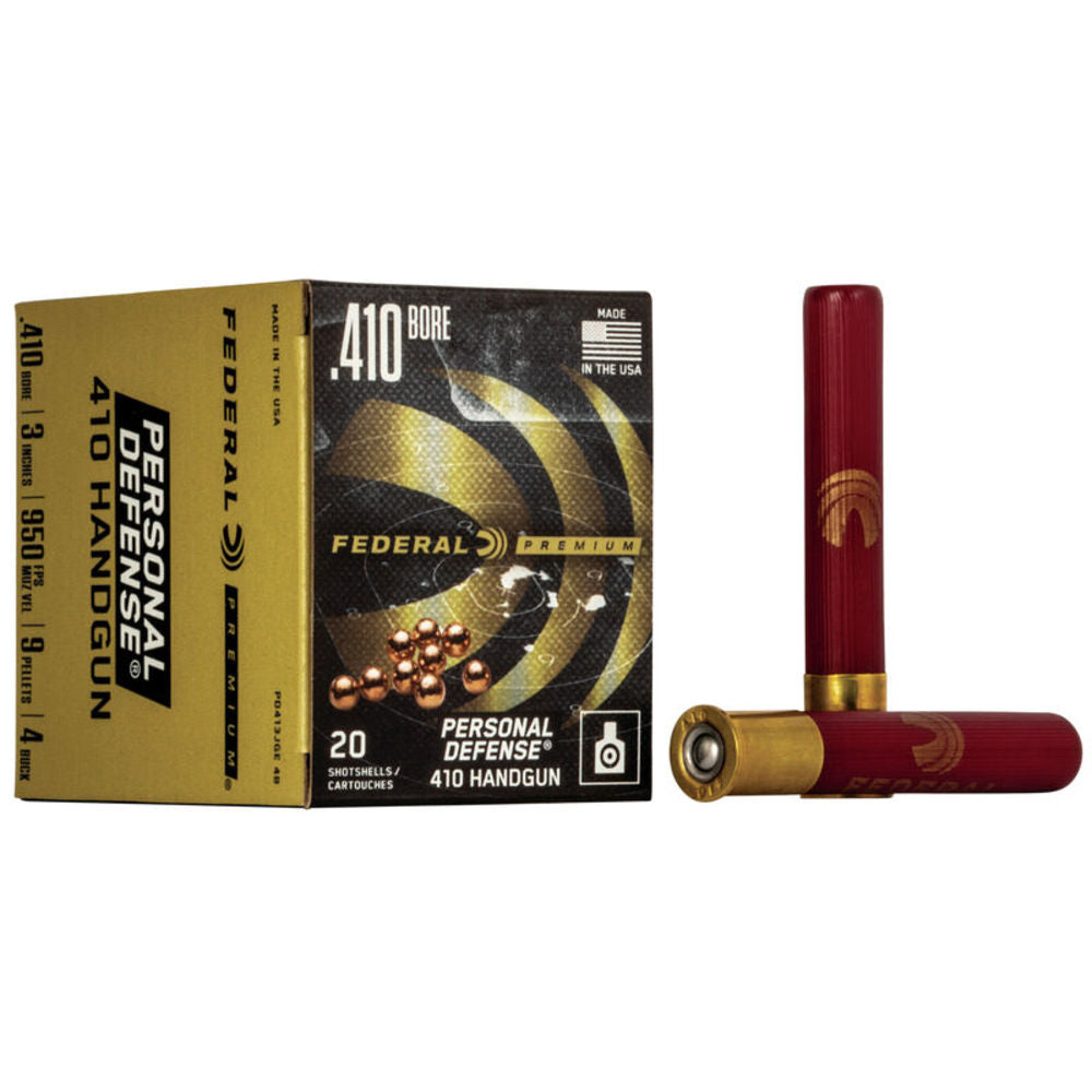 Federal Premium Personal Defense 410 Handgun 9 Pellets .410 Bore 3 in 7/16 oz #4 Buck