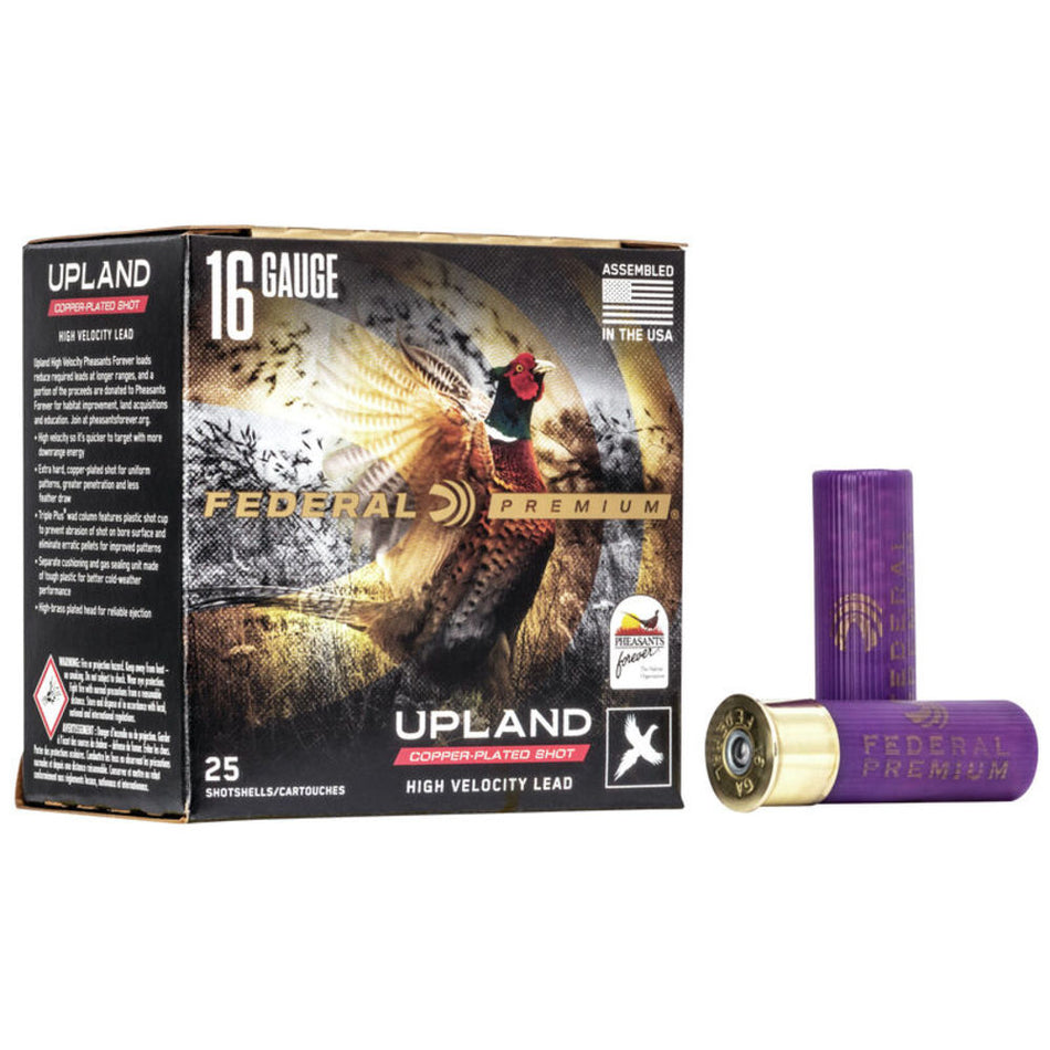 Federal PF1634 Premium Wing-Shok Pheasant Forever High Velocity 16 Gauge 2-3/4 1-1/8oz #4 1425 fps