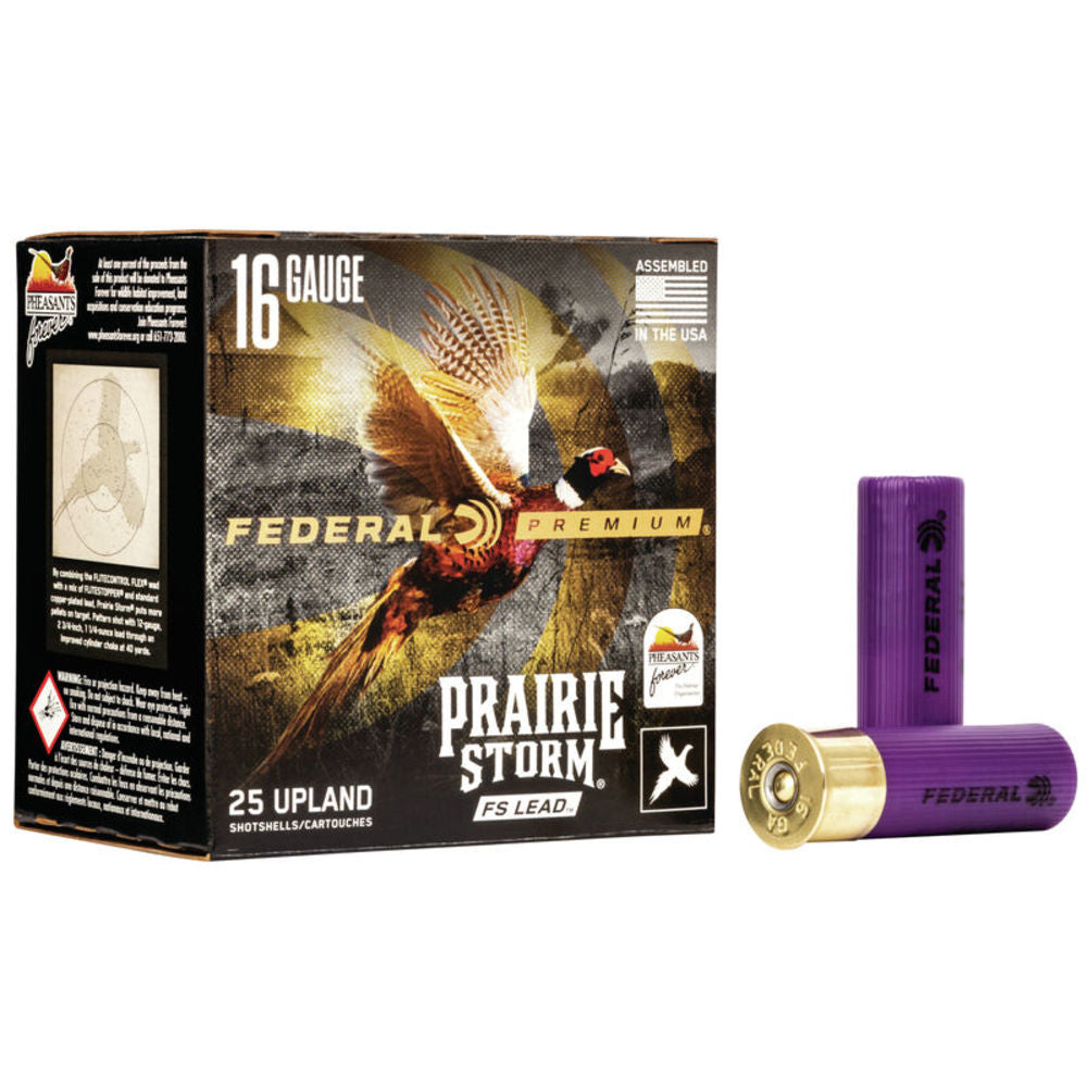 Federal PFX164FS4 Premium Prairie Storm FS 16 Gauge 2-3/4 1-1/8oz #4 1425 fps