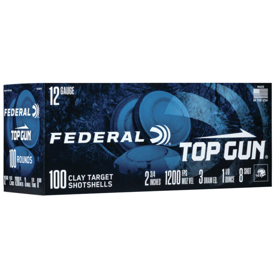 Federal Top Gun Clay Target 12 Gauge 2 3/4'' 1 1/8 oz #8 Shot