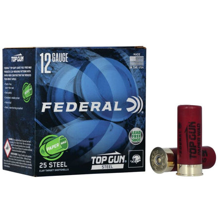 Federal TG12WS275 Top Gun Paper Wad 12 Gauge 2-3/4 1oz #7.5 1300 fps
