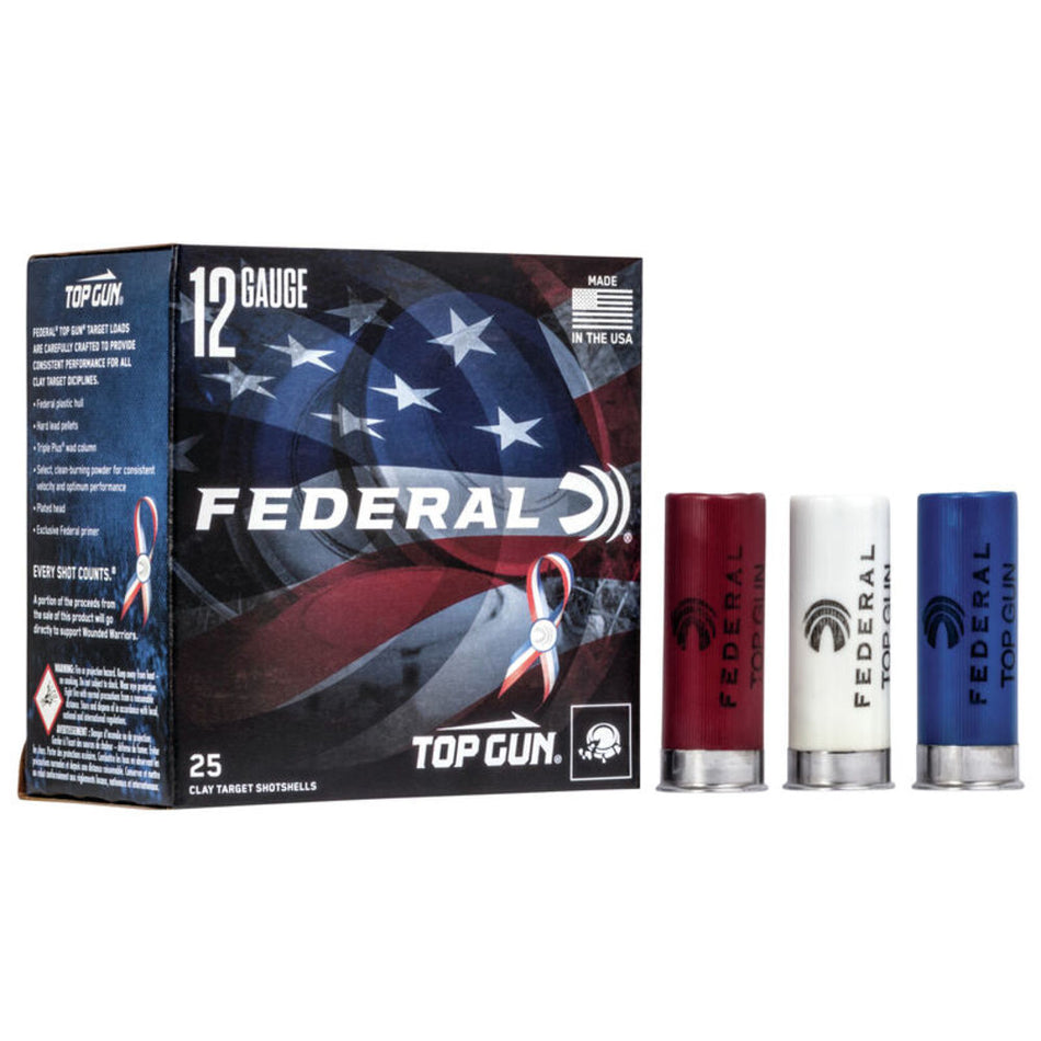Federal Top Gun Target Load Patriot Edition 12 Gauge 2.75'' 1 1/8 oz #8 Shot