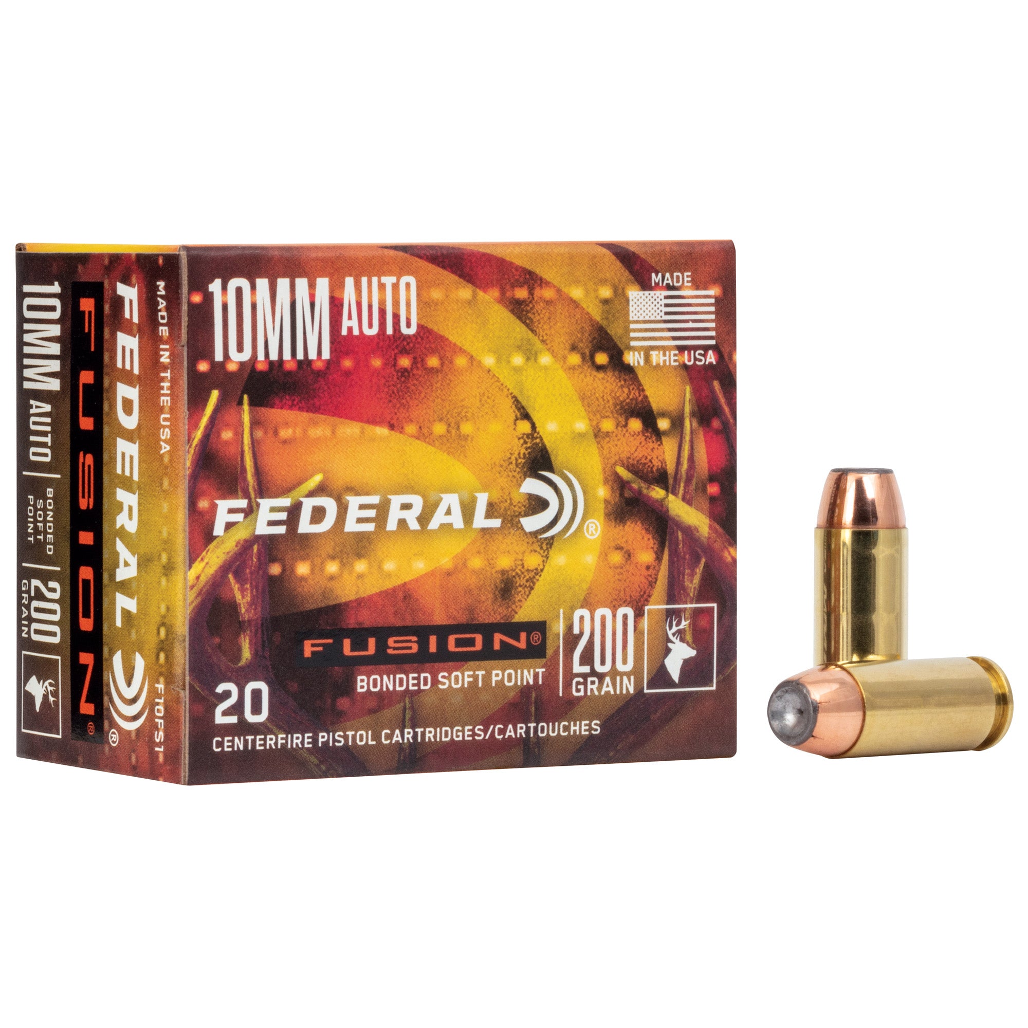 Federal 10mm Auto 200gr Fusion SP Ammo
