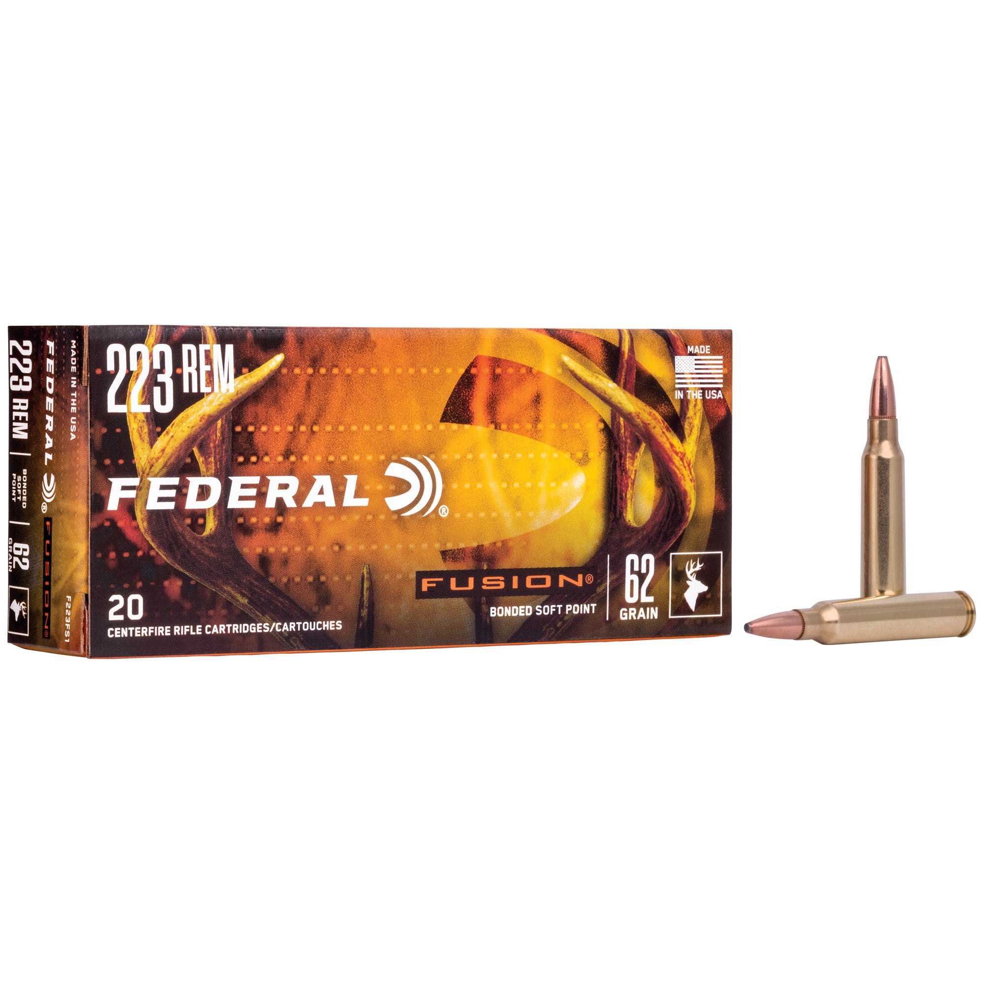 Federal .223 Remington Fusion 62gr BSP Ammo
