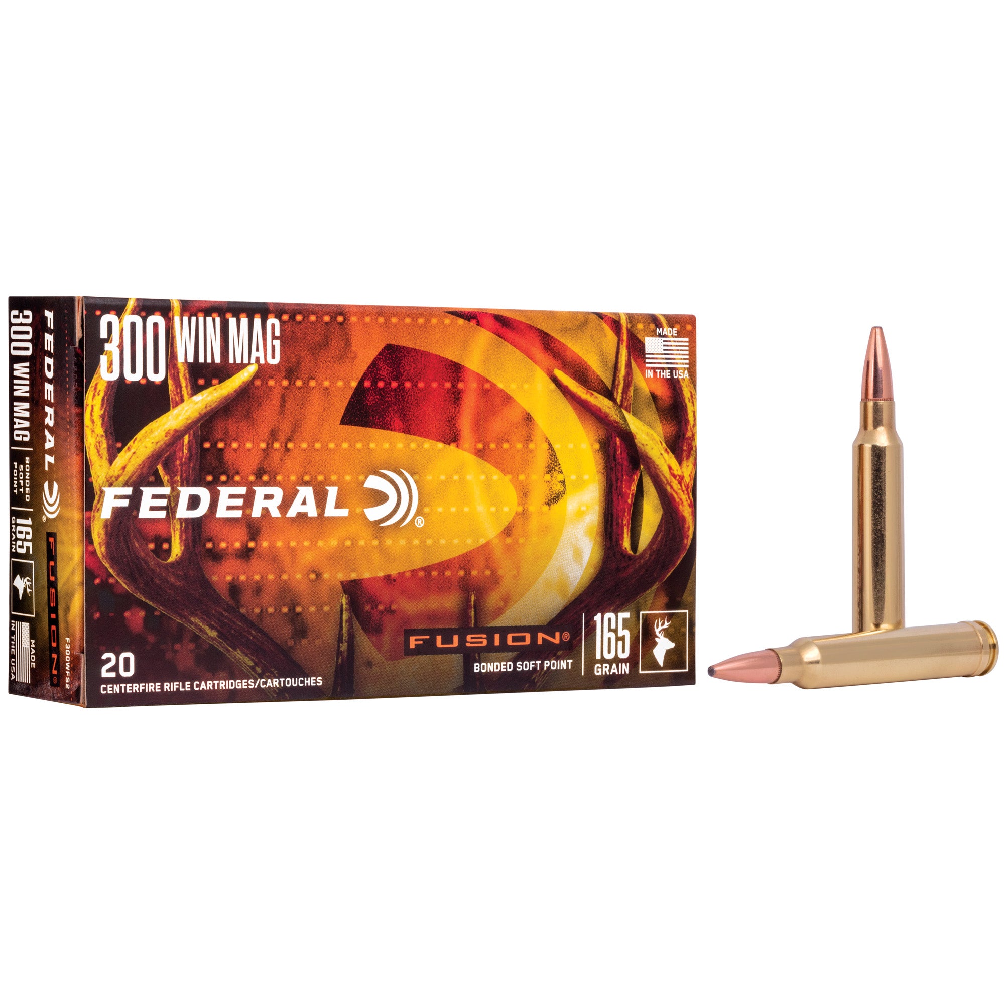 Federal .300 Winchester Mag 165gr Fusion SP Ammo