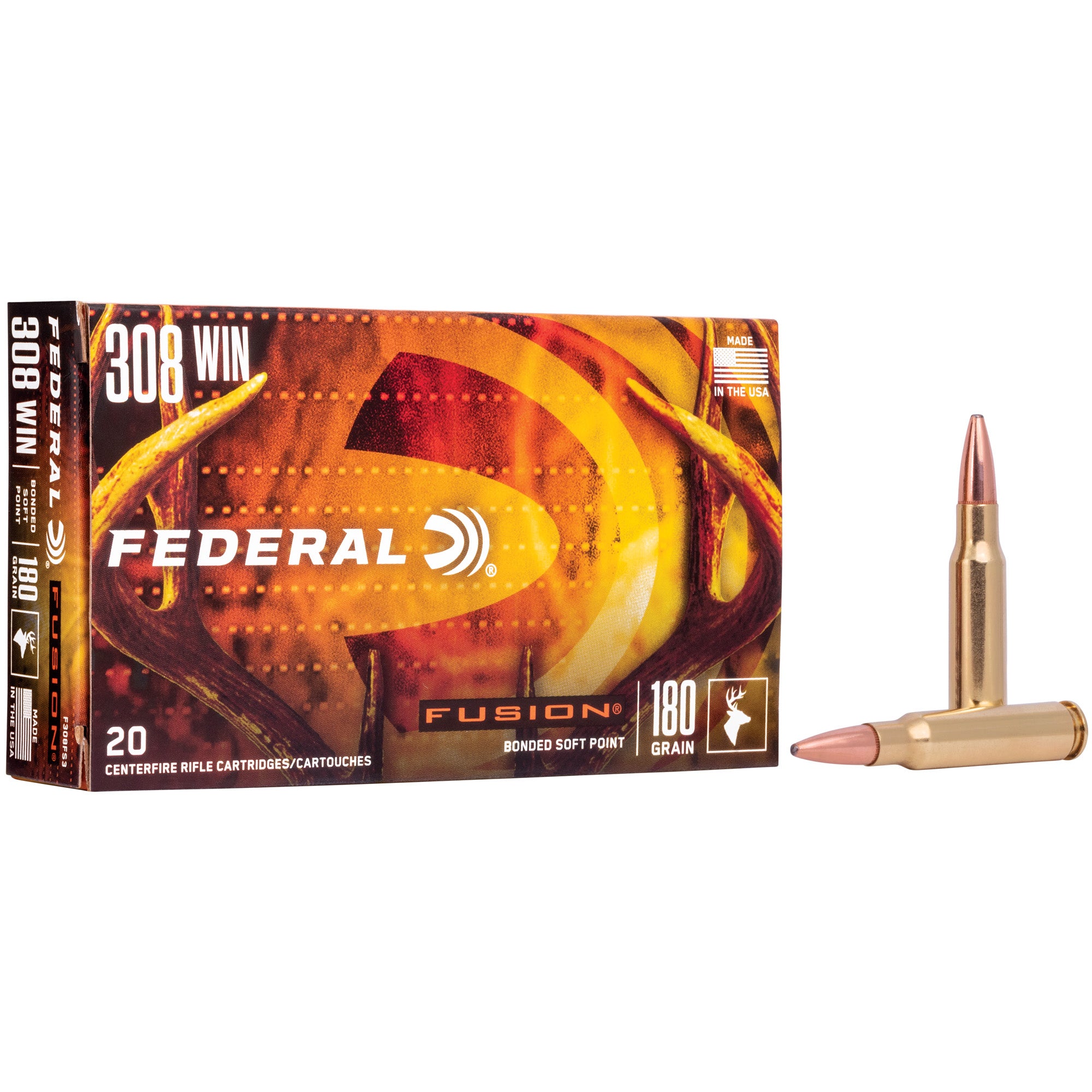 Federal .308 Winchester 180gr Fusion SP Ammo