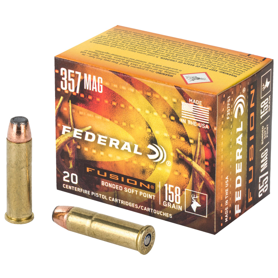 Federal .357 Magnum 158gr Fusion SP Ammo