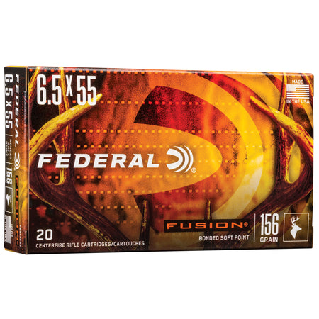Federal 6.5x55mm Swedish Fusion 156gr BSP Ammo