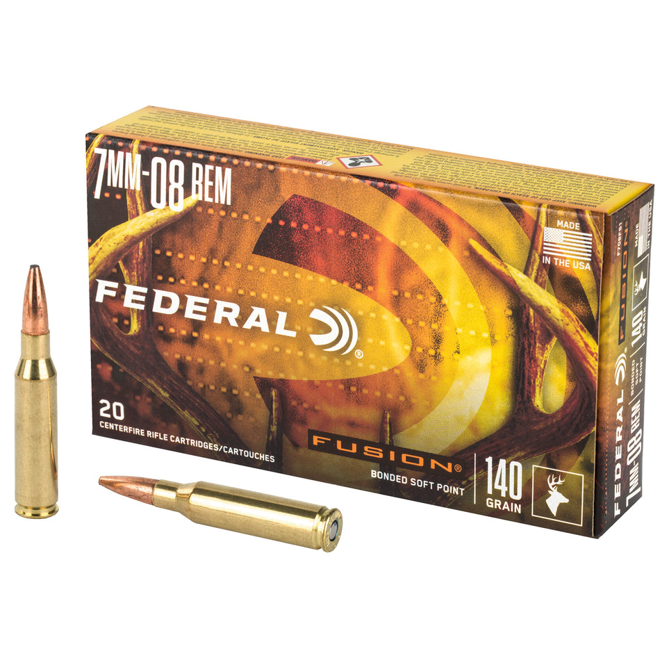Federal 7mm-08 Remington 140gr Fusion SP Ammo