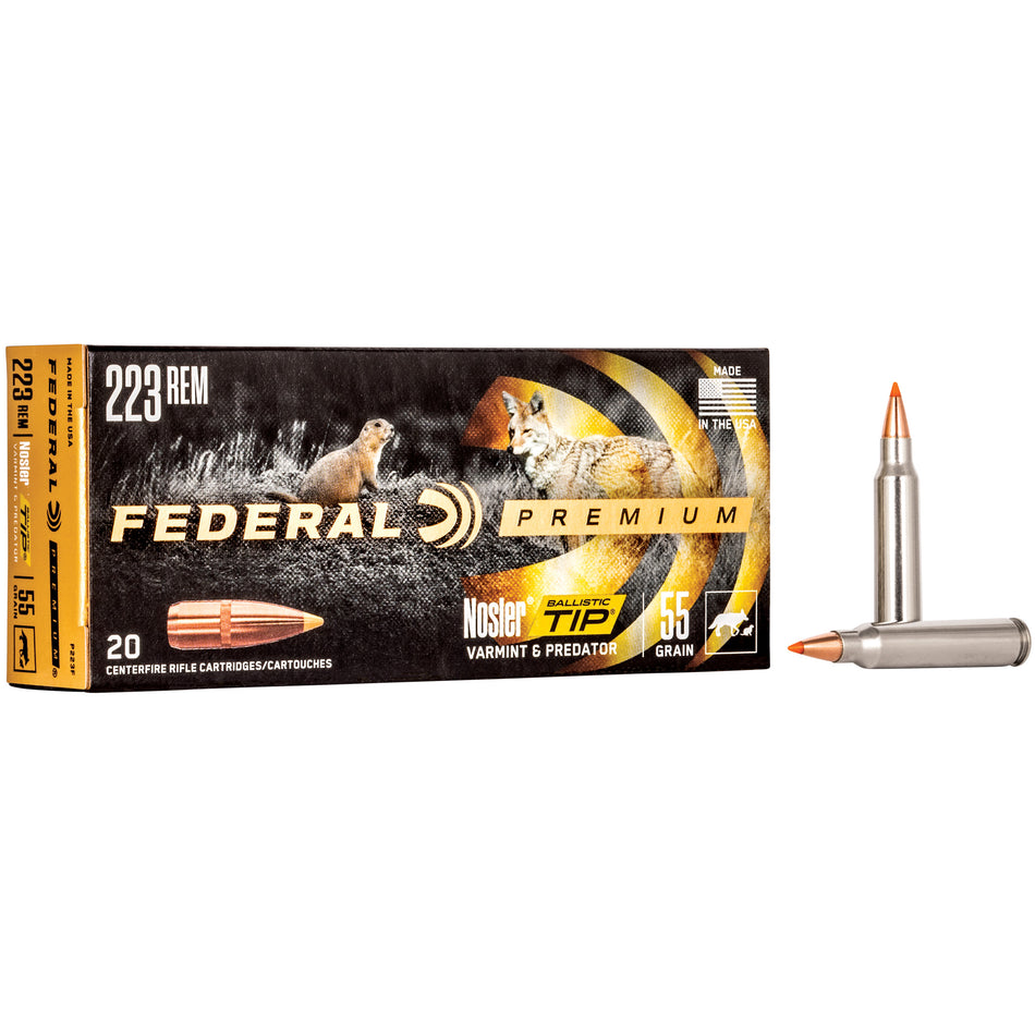 Federal .223 Remington Premium 55gr Nosler Ballistic Tip Ammo