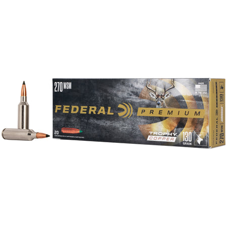 Federal .270 WSM Premier Premium Trophy Copper 130gr PolyTip Ammo