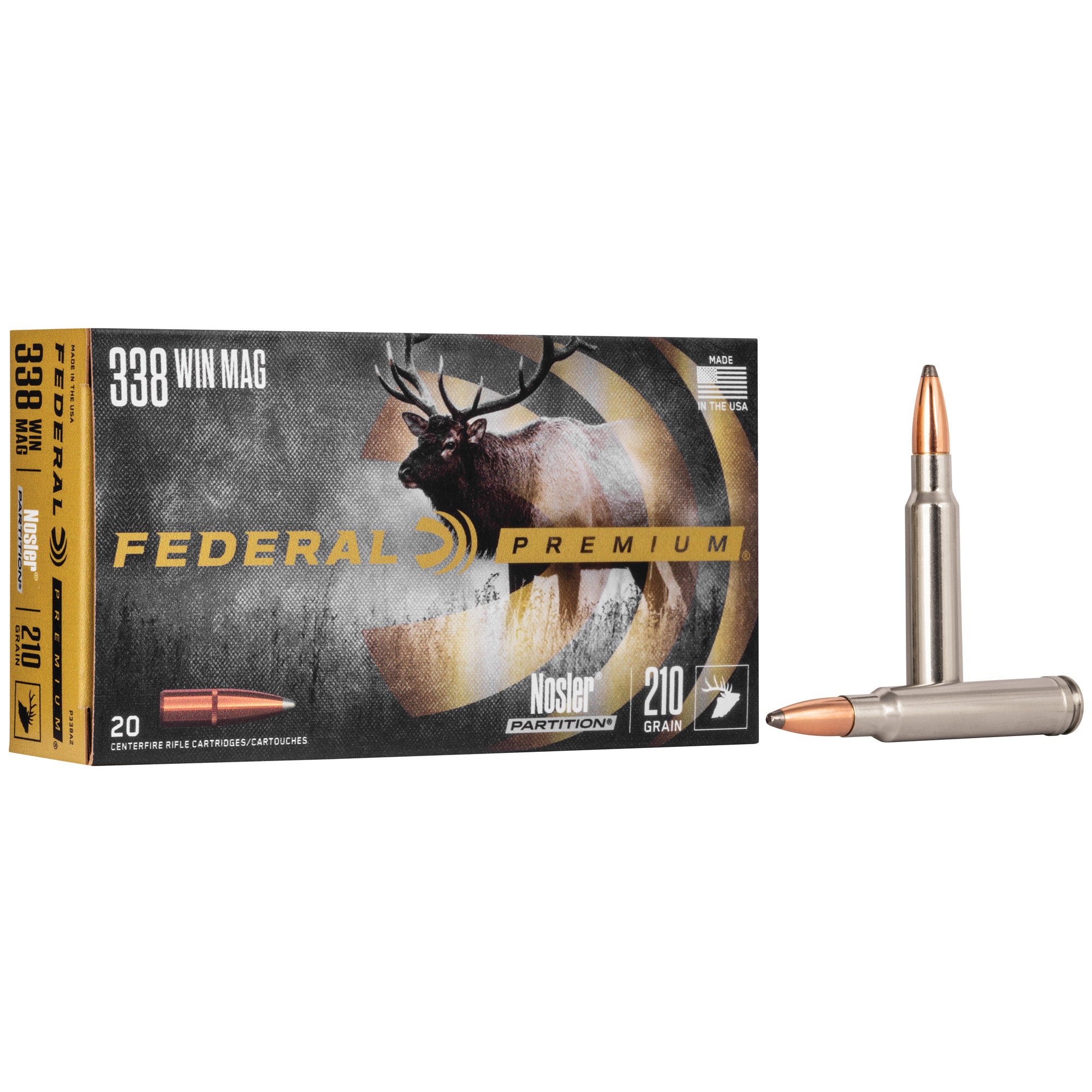 Federal .338 Winchester Magnum Vital-Shok 210gr JSP Ammo
