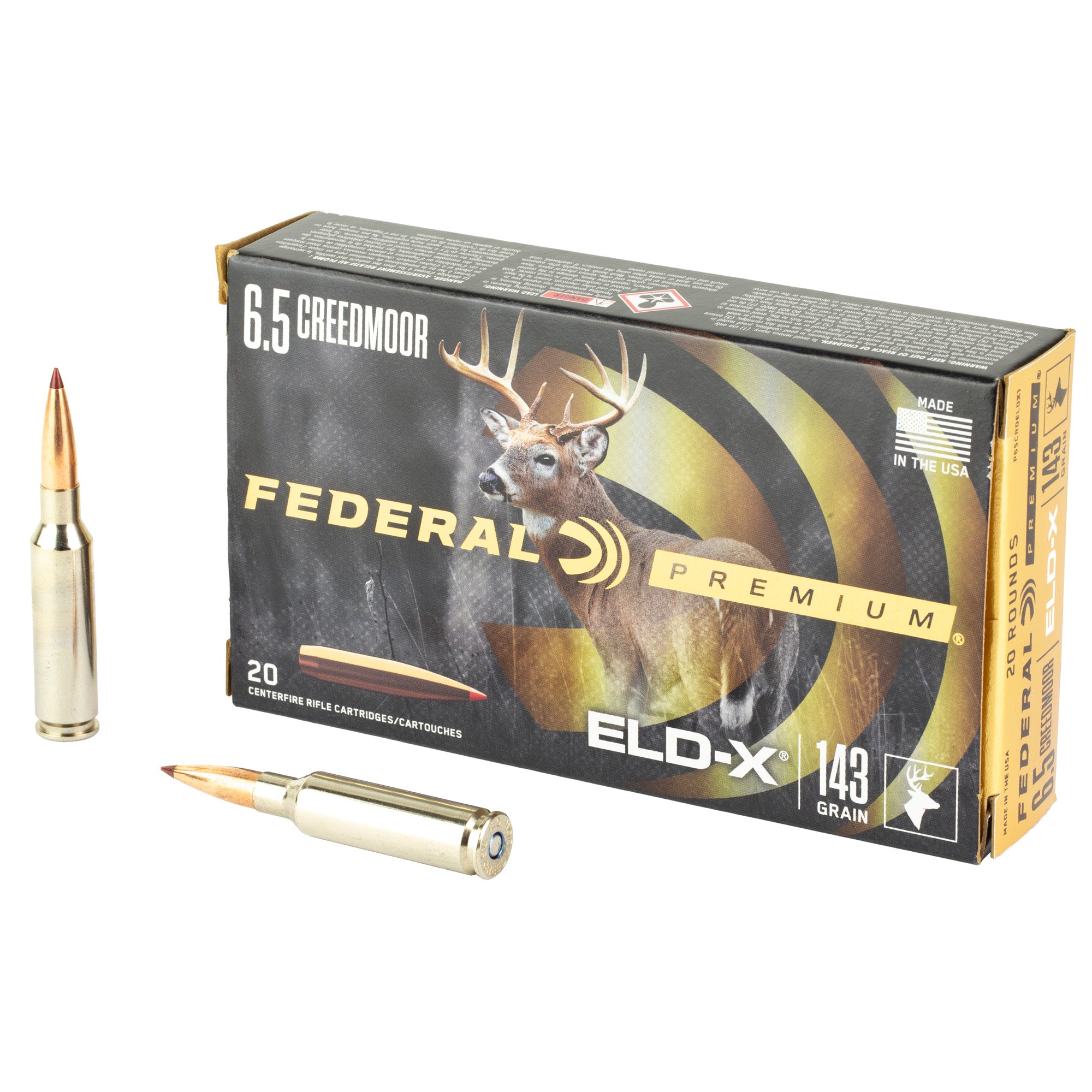 Federal 6.5 Creedmoor 143gr ELD-X Ammo