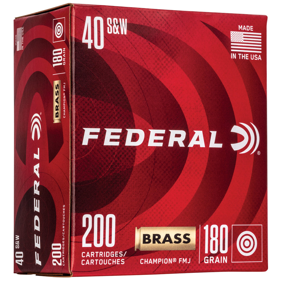 Federal .40 S&W Champion Training 180gr FMJ Ammo