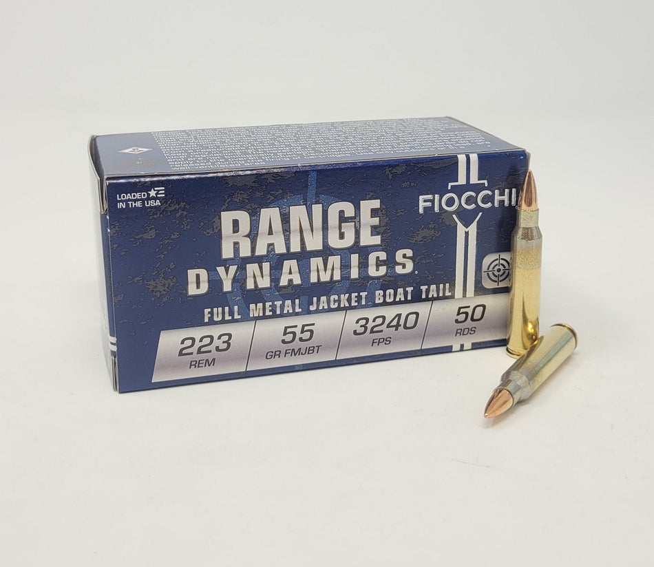 Fiocchi .223 Remington Range Dynamics 55gr FMJ Ammo - 1000 Rounds