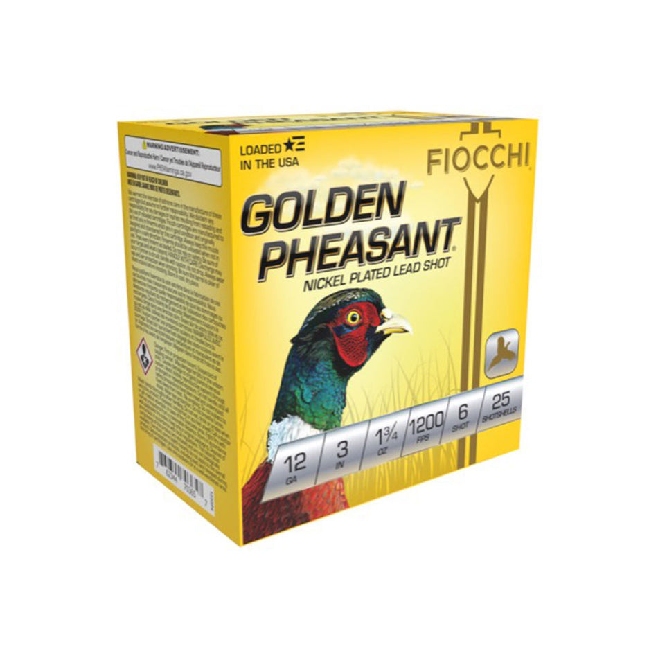 Fiocchi Golden Pheasant 12 Gauge 3" 1.75 oz #6 Shot