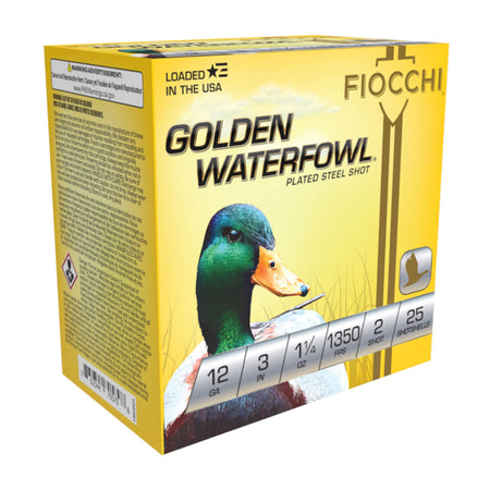 Fiocchi Golden Waterfowl 12 Gauge 3" 1 1/4 oz #2 Shot