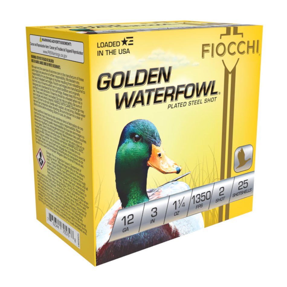 Fiocchi Golden Waterfowl 12 Gauge 3" 1 1/4 oz #2 Shot