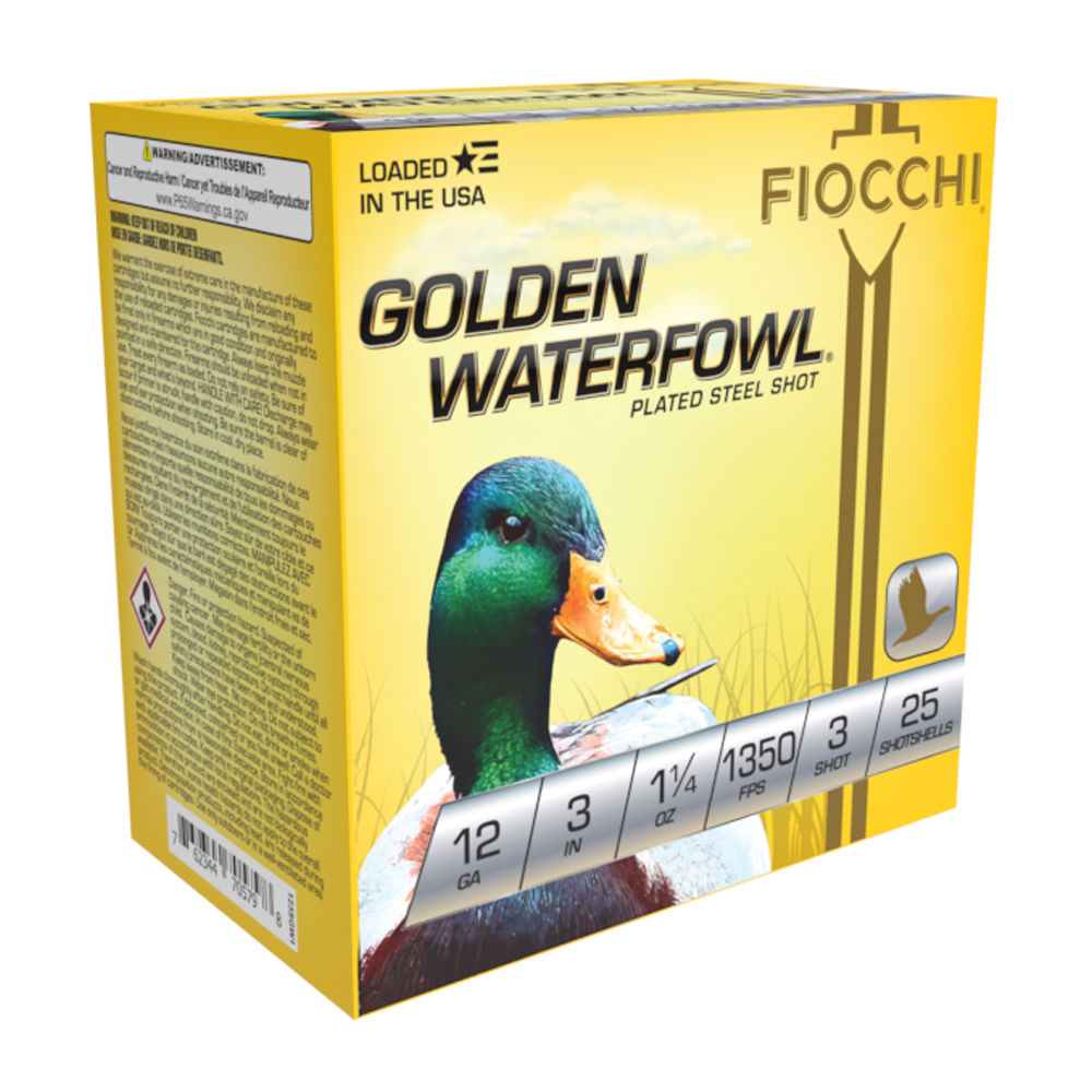 Fiocchi Golden Waterfowl 12 Gauge 3" 1 1/4 oz #3 Shot