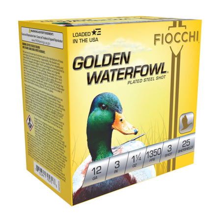 Fiocchi Golden Waterfowl 12 Gauge 3" 1 1/4 oz #3 Shot