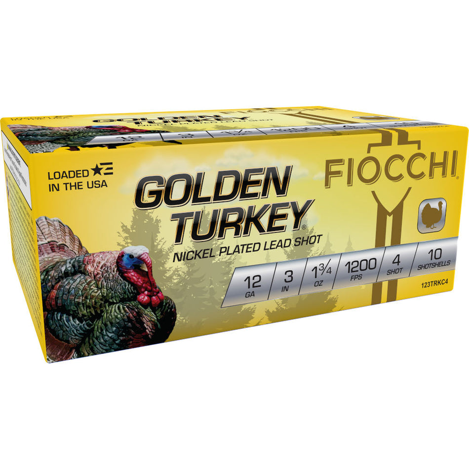 Fiocchi Golden Turkey Hunting 12 Gauge 3 in 1-3/4 oz #4